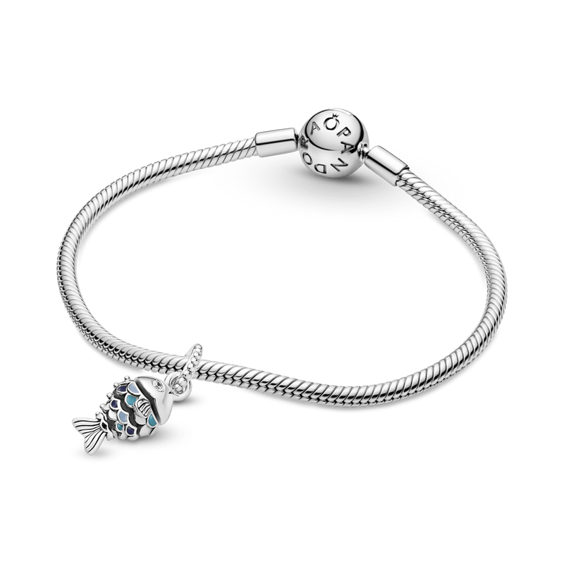 Charm Colgante Pez Escamas Azules