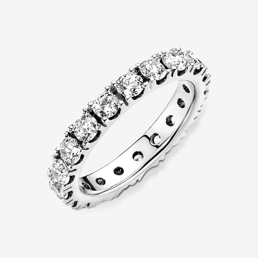 Anillo Eternity Brillante Plata