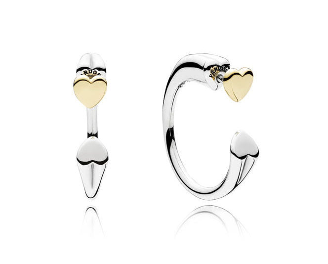Aretes Dos Corazones