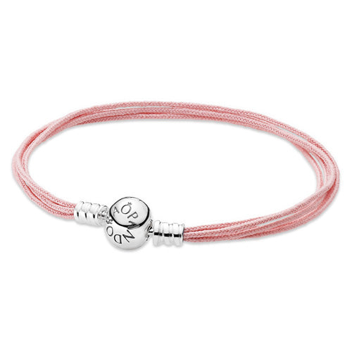 Brazalete Multi Hilo con Cierre, Rosa