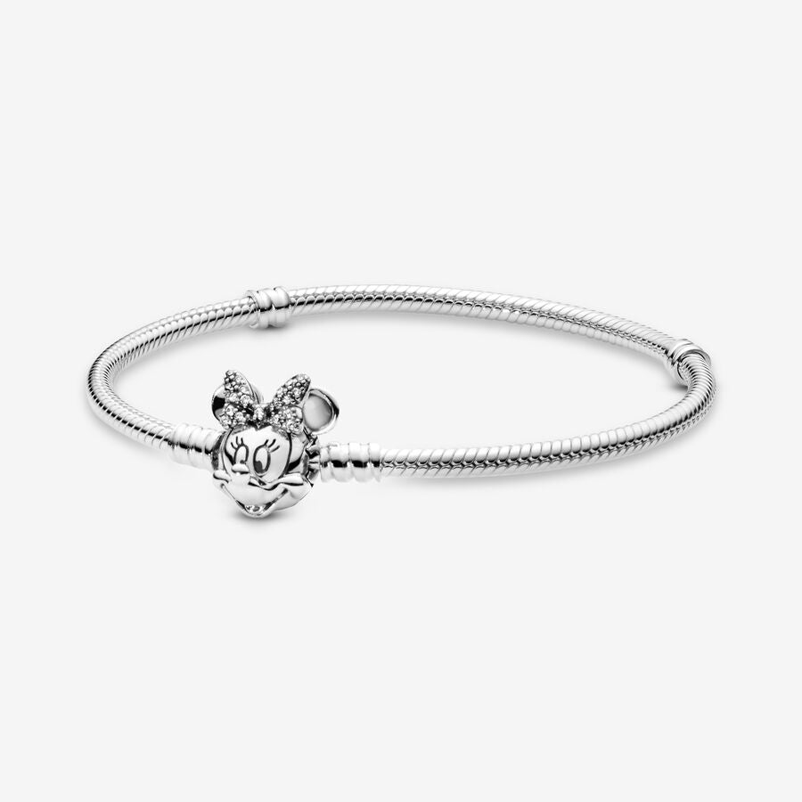 Brazalete Plata Retrato de Minnie Brillante