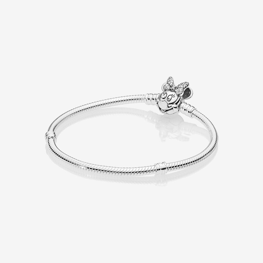 Brazalete Plata Retrato de Minnie Brillante