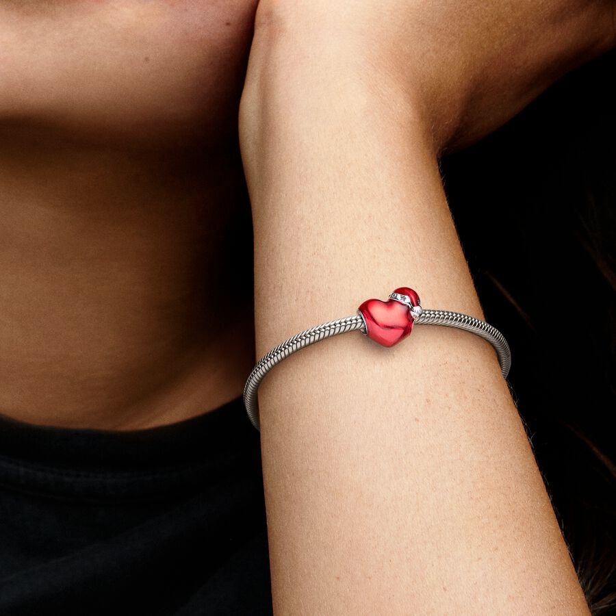 Charm Corazón Navideño Rojo
