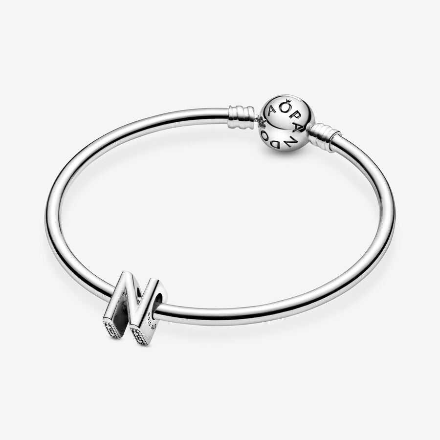 Charm en plata de ley Letra N
