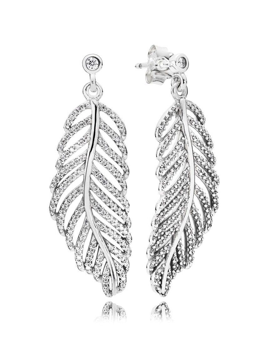 Aretes Pluma Brillante