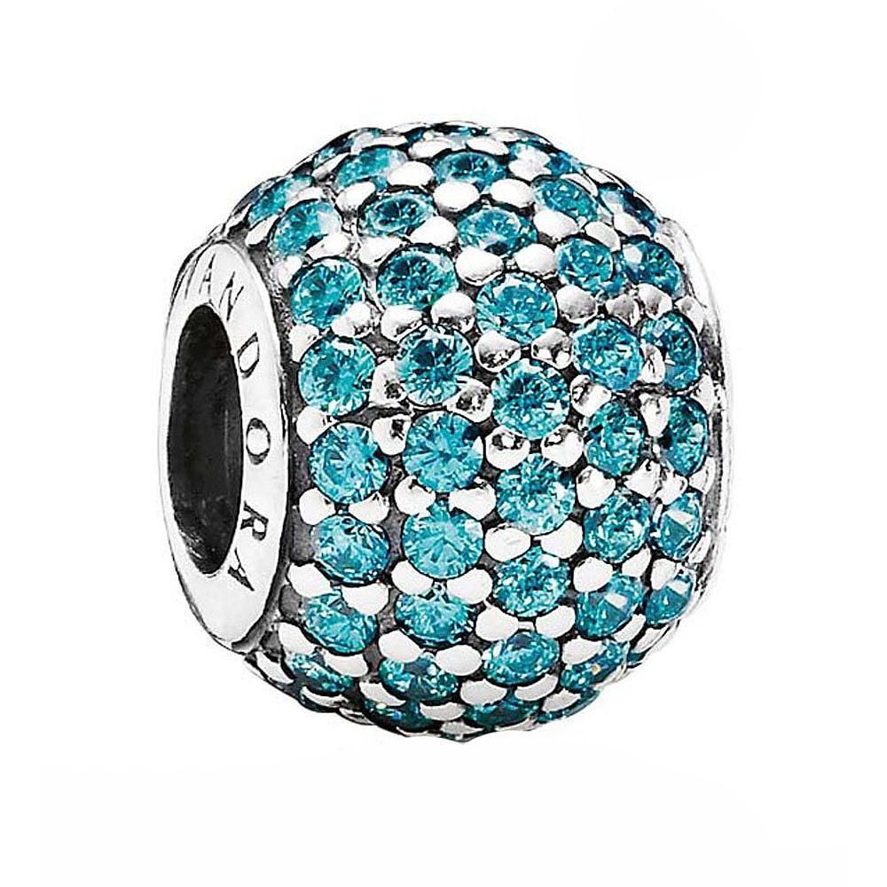 Charm Abalario Pelota Redonda Zirconita Colores