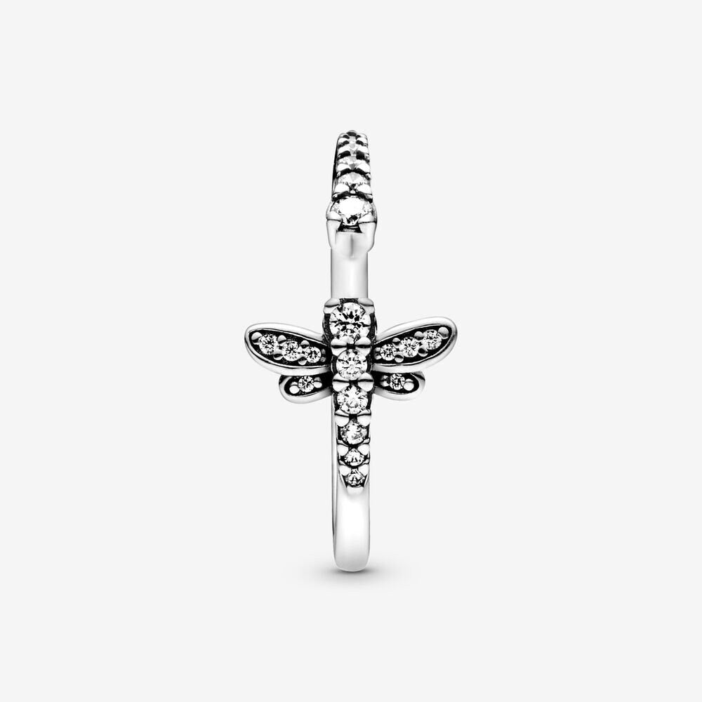 Anillo Libelula Brillante en Plata