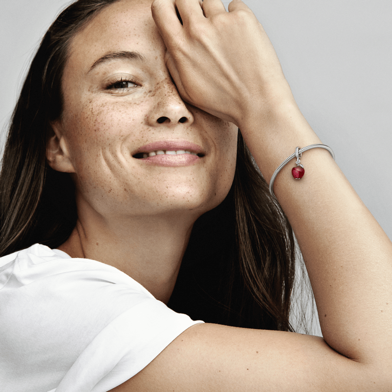 Charm Colgante Manzana Roja de Cristal de Murano