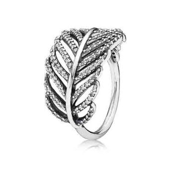 Anillo Pluma Brillante