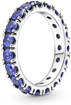 Anillo Eternity Brillante Azul