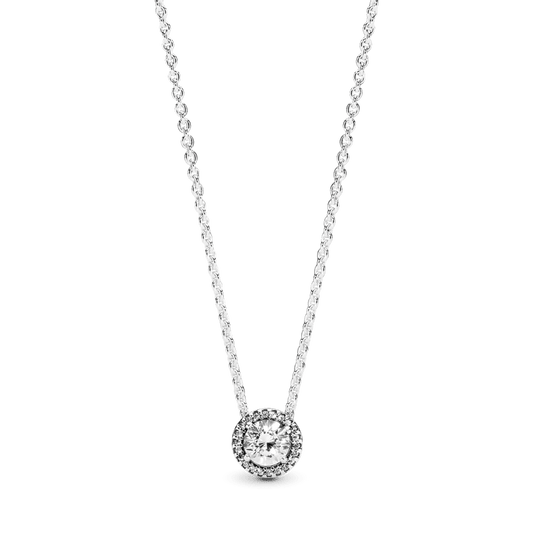 Collar con Halo Redondo Brillante