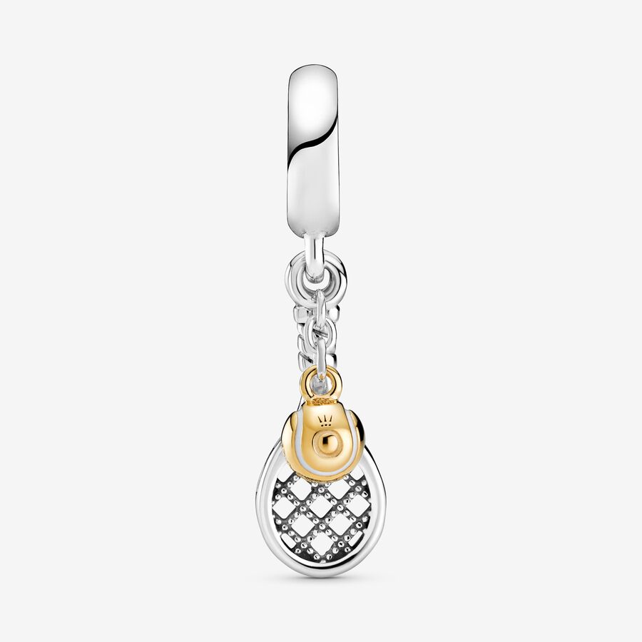 Charm Colgante Raqueta y Pelota de Tenis