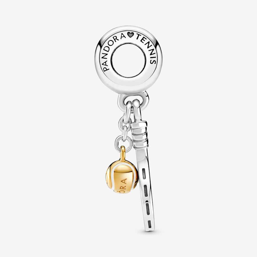 Charm Colgante Raqueta y Pelota de Tenis