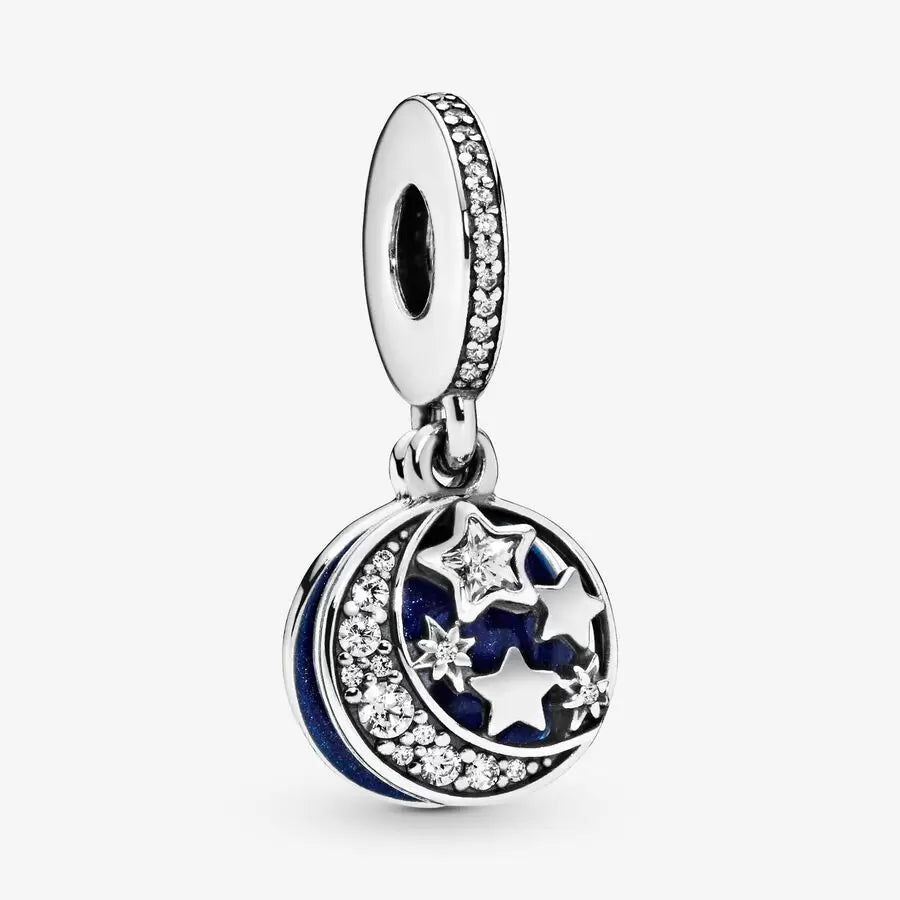 Charm colgante luna y cielo azul