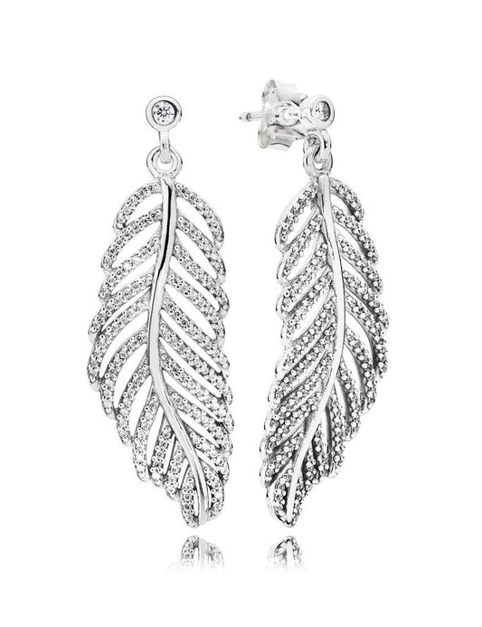 Aretes Pluma Brillante