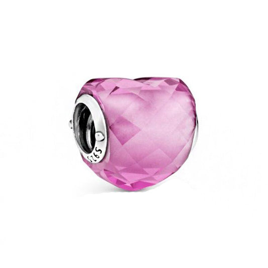 Charm Murano Corazon Rosa