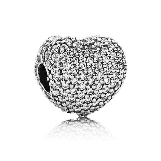 Charm Clip Corazon Pavé