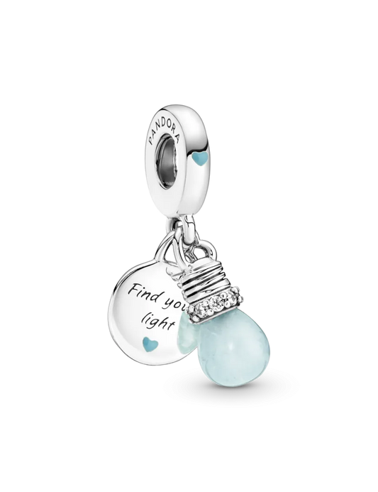 Charm Pandora Colgante Bombilla Brillante En Oscuridad